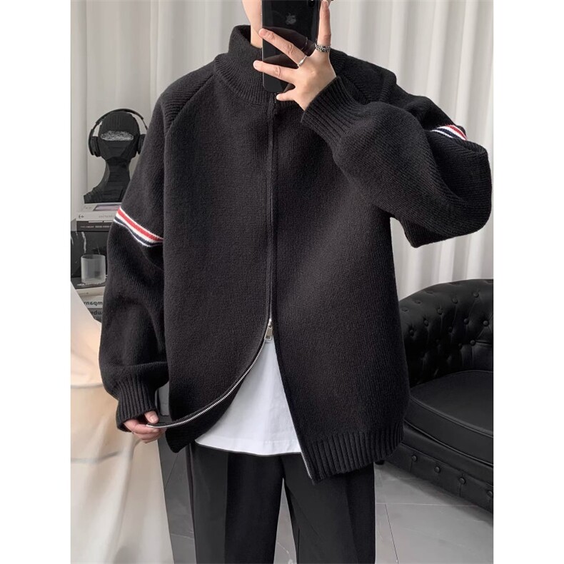 1506A/GM060/P60宽松高级感拉链长袖上衣针织衫男,男装针织衫/毛衣,星座1506A