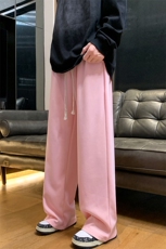8XL-M特大码秋季新款垂感休闲裤男宽松直筒裤男裤子拖地裤K936P40，男装休闲裤，电商D206-1