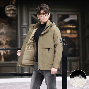 中青年羽绒内胆派克服大衣男士一衣三穿拆卸羽绒内胆派克服羽绒服图片