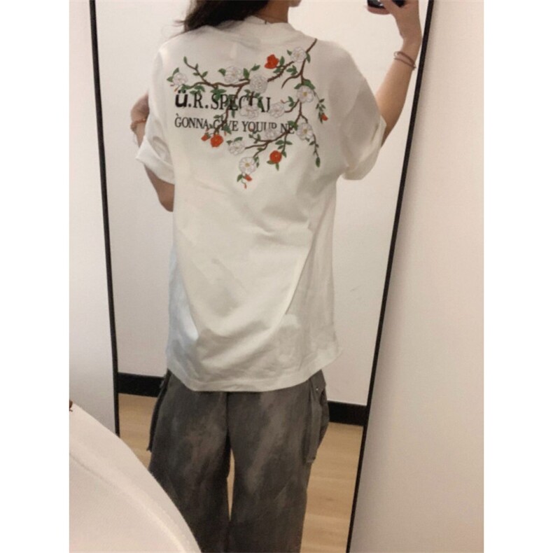 H0557-P35全刺绣好质量夏季新款短袖T恤（现货），女装T恤，星座617A-2