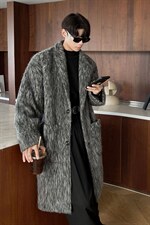 港风长毛马海毛财阀羊毛呢子长款西装毛呢外套男FY77909P198控288，男装风衣，星座226-1