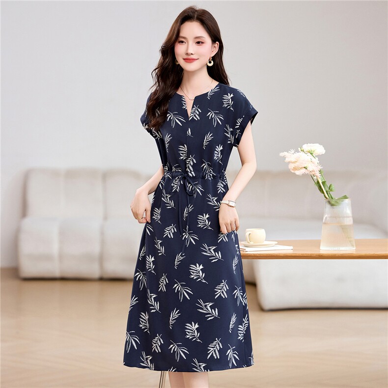 高冷御姐风连衣裙夏季女装通勤穿搭中年减龄裙子,女装连衣裙,姿衣坊