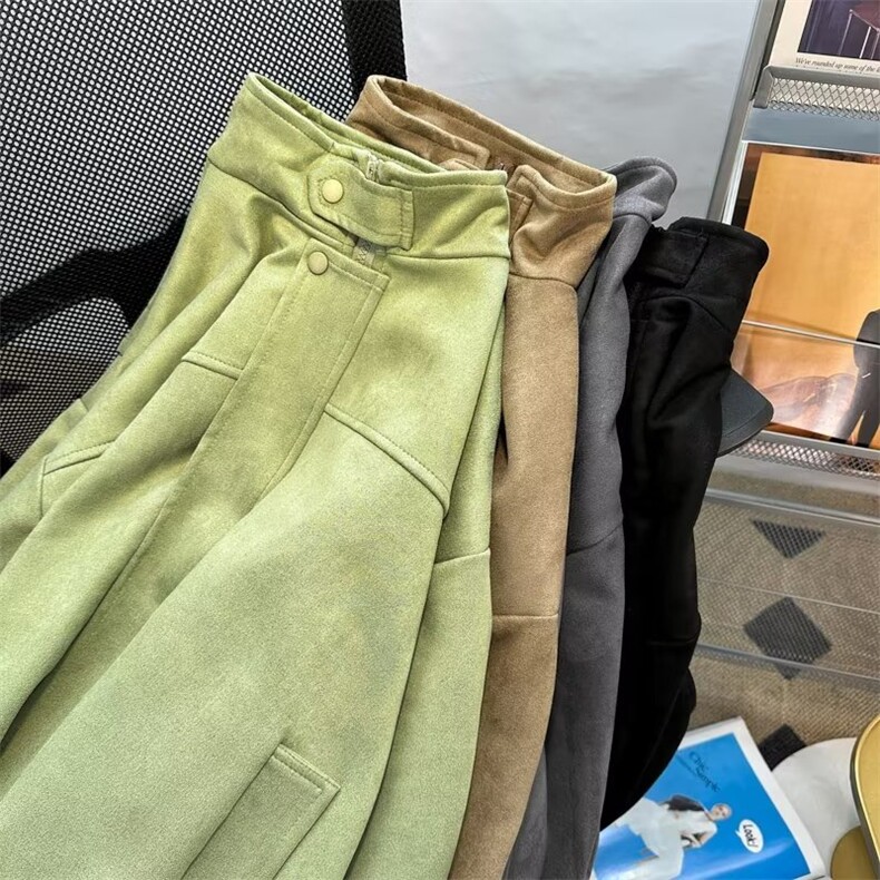 麂皮绒夹克男韩版潮流纯色复古高街帅气2024冬季ins外套W5457-P60,男装夹克,星座412-2
