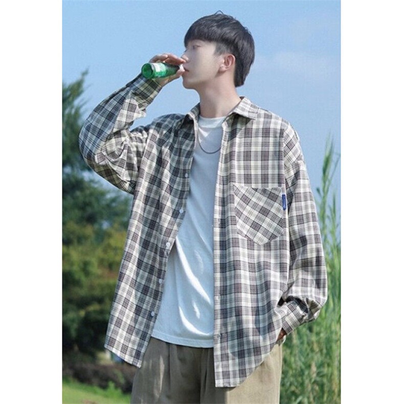 格子衬衫男款春秋男士春季外套长袖衬衣青少年休闲上衣薄CX011,男装衬衫,星座1116A（原606A-3）