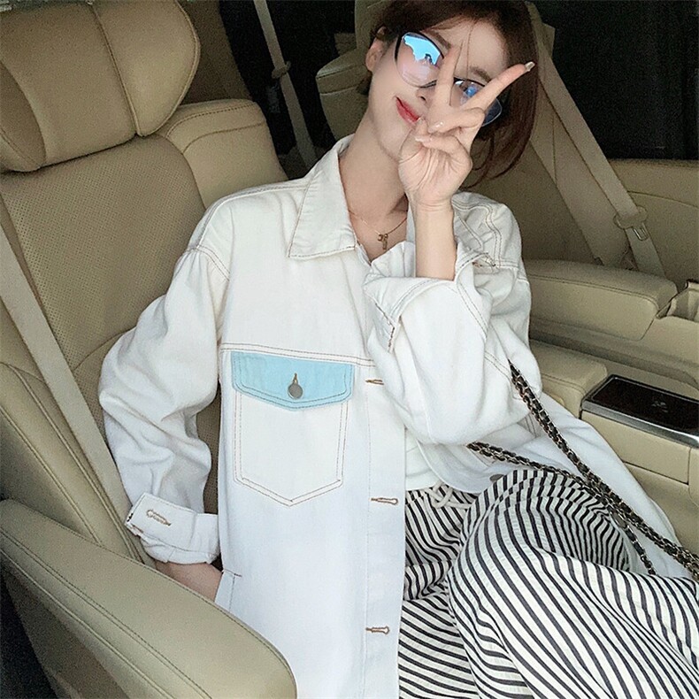 水洗牛仔外套新款秋冬季宽松美式复古小香风设计感小众NZ016-75,男装工装外套,星座911-3