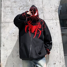 蜘蛛开衫卫衣男款潮牌刺绣植绒小众外套美式高街W8601P65，男装卫衣，星座1116-2