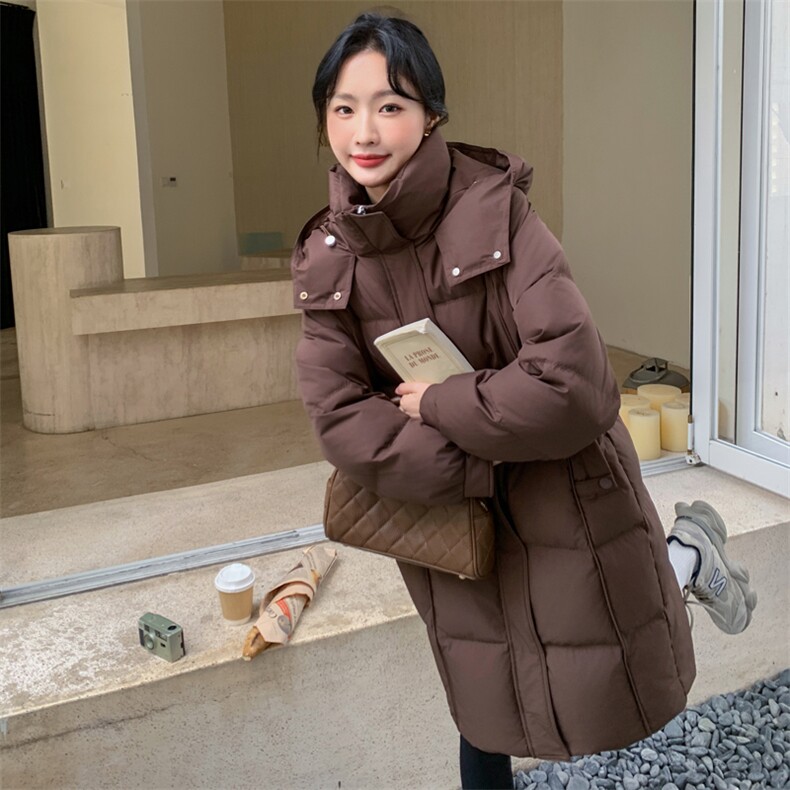 鹅绒羽绒服中长款外套，2C011-895-P315-K415,女装羽绒服,2C011