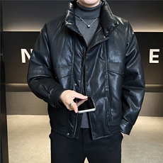 新标95绒男士羽绒服冬季2025新款皮夹克外套A313-859507-P295，男装夹克，电商A313