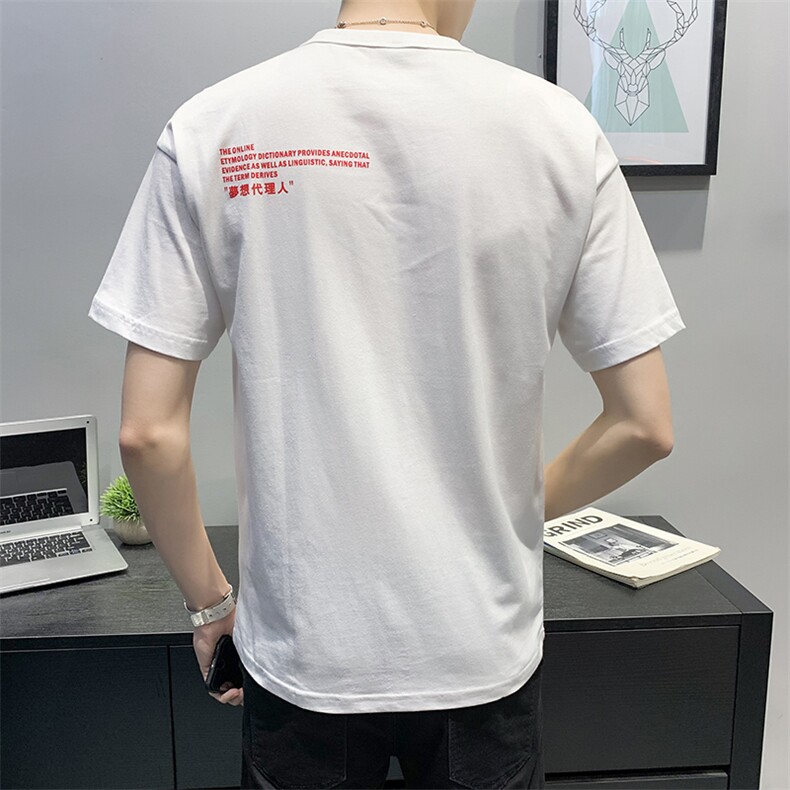 2021夏装店主风印花纯棉T恤男短袖圆领宽松t恤B248-NS9044-P35,男装T恤,电商B321-1
