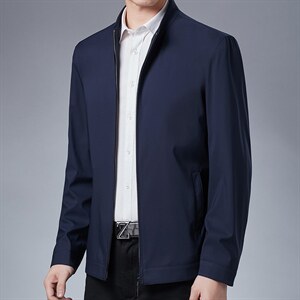 男士2023年春季新款时尚潮流外套中年商务休闲夹克百搭上衣男装图片