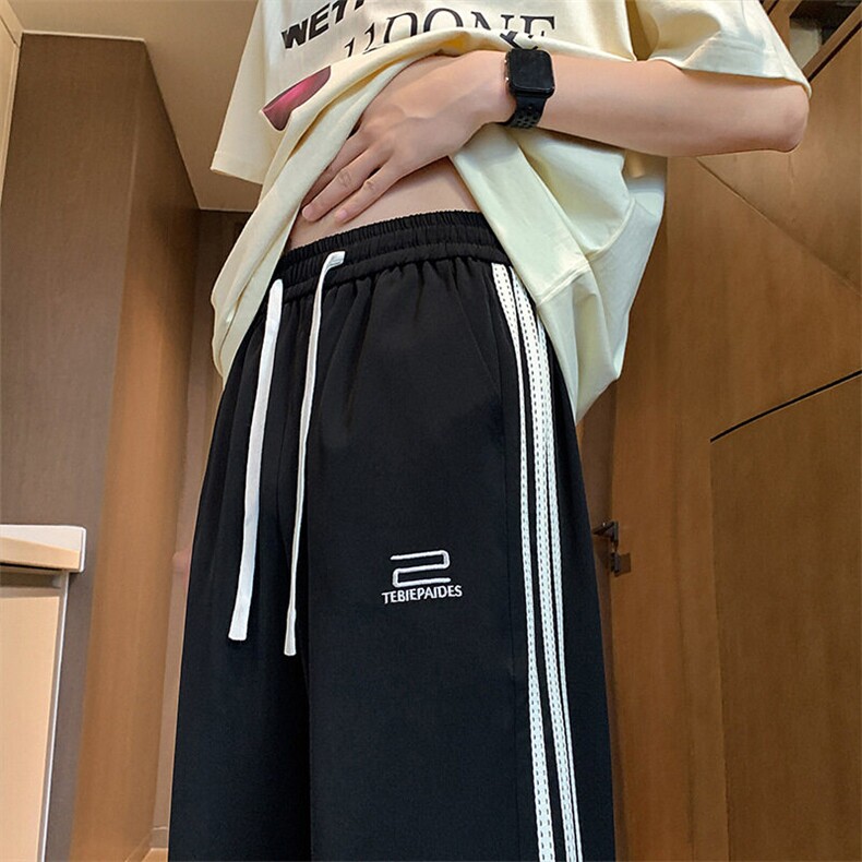 K905冰丝款P50常规50加绒58垂感裤子男休闲宽松直筒阔腿运动长裤,男装休闲裤,星座304A-1