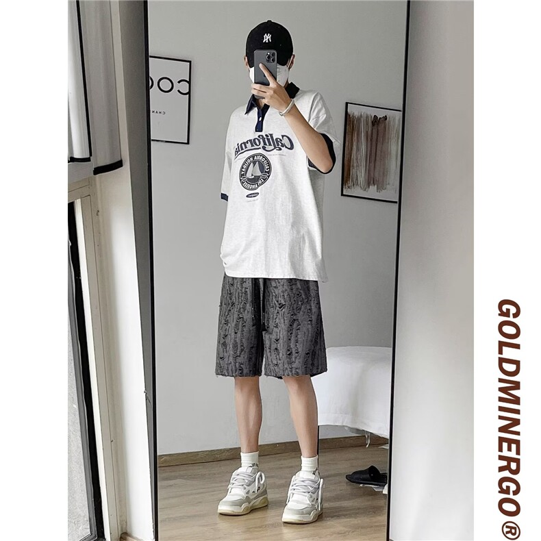 新款镂空潮流潮五分裤P35,男装休闲裤,星座1116-2