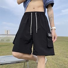 夏季新款速干工装刺绣短裤XZ604-DK213-P35控48，男装牛仔裤，星座604