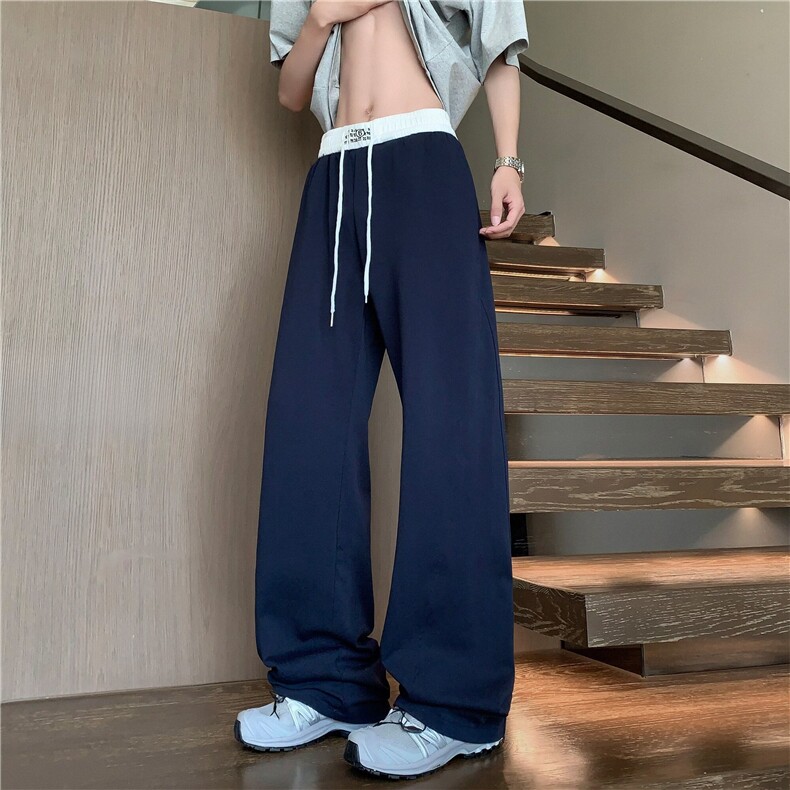 现货！拼接宽松休闲裤抖音得物可送样A061-AX01229-特批40,男装休闲裤,电商A061