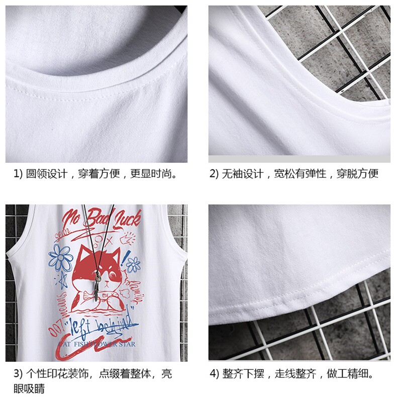 BX25226-P20港风运动汗背心男大码汗衫男无袖T恤男网格,男装T恤,电商A040A