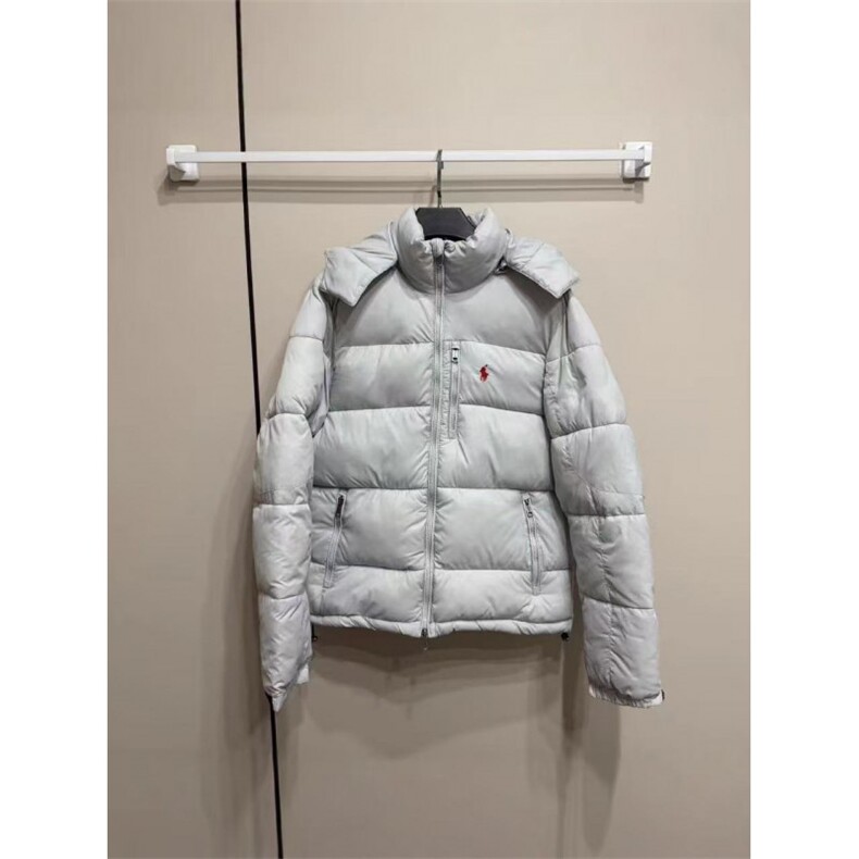 R/L拉夫小马刺绣可拆卸连帽防风保暖男女棉服外套MF99P140,男装棉衣,电商D256-1(原A064-1)