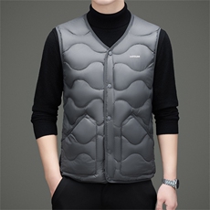 现货冬季新款男士V领羽绒服马甲90白鸭绒保暖商务休闲羽绒服马甲，男装羽绒服，钱塘723