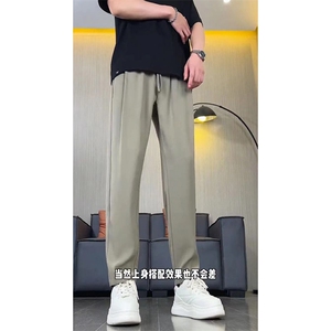 夏季美式高街 hiphop冰丝休闲九分裤货号K2423P45图片