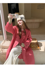 气质高级感双面羊绒大衣女秋冬长款今年流行毛呢外套，女装毛呢外套，浙宝270