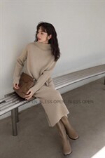 冬季新款气质简约百搭保暖羊毛套装，女装职业装，BLESS OPEN