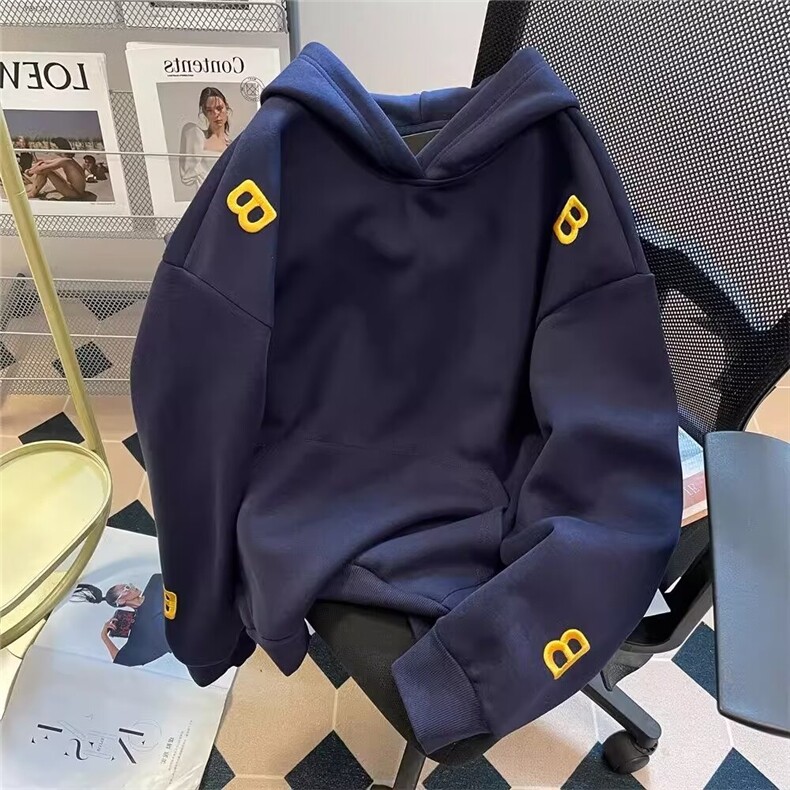 24新款卫衣连帽休闲宽松潮牌字母刺绣百搭套头上衣-WY300,男装卫衣,星座1002-2