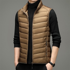 YL22023新款男立领轻薄羽绒马夹无袖坎肩保暖羽绒服马甲背心P125，男装背心/马甲，钱塘6003（原4033）