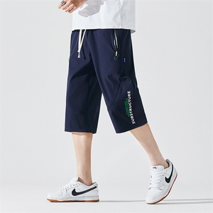2025夏季新款男士七分裤时尚休闲马裤潮流男裤子KZ1087-P28图片