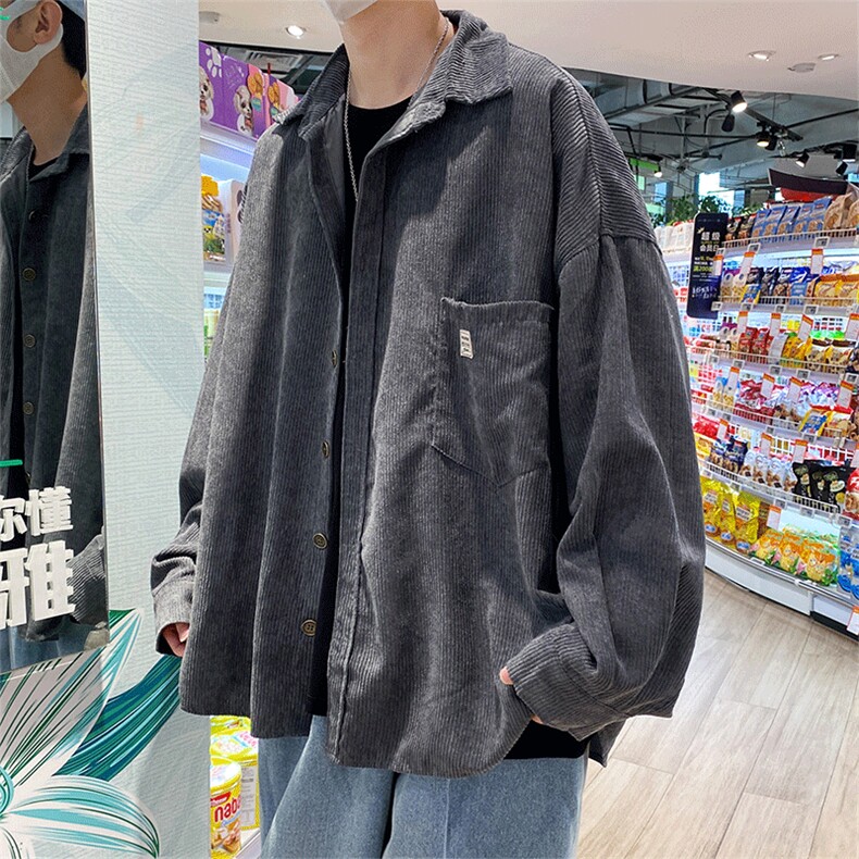 男秋季新款长袖衬衫灯芯绒外套JC73P32,男装衬衫,星座1116-2