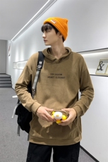 外贸现货5万奥粒绒宽松连帽刺绣卫衣男港风潮牌休闲上衣W2286P36，男装卫衣，星座914
