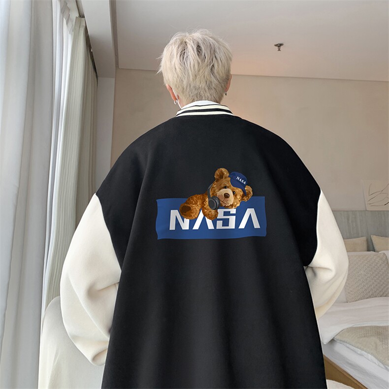 摇粒绒棒球服男大码开衫卫衣男夹克 BF86247-P65图片