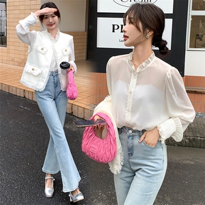 法式小香风流苏马甲连衣裙两件套女春秋新款轻熟风白色气质长裙子图片