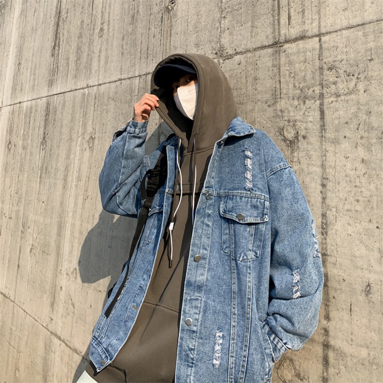 牛仔外套男春季高街潮牌休闲夹克港风休闲工装上衣服JK02093-P65,男装夹克,星座308B-1