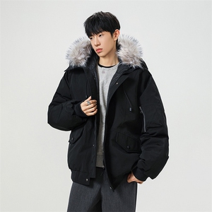 美式毛领派克棉服男冬季加厚工装棉衣情侣外套M060-P110 迷彩P115图片