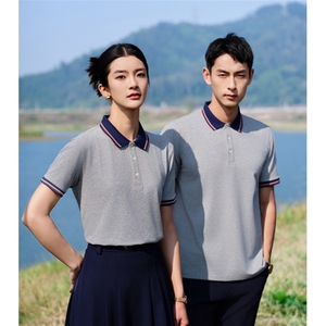 2024年夏季时尚纯色百搭冰丝棉男女同款polo衫图片