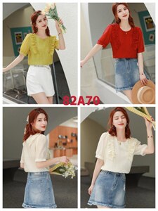 【现货】2022夏季压皱褶上衣,其它,锦绣阁