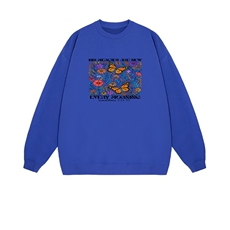 2025年秋季长袖套头时尚百搭提要求简约休闲花海，女装卫衣/绒衫，花可