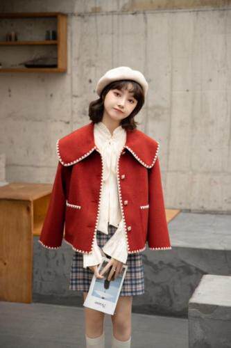 呢料外套，女装，AMSS 艾玛莎莎