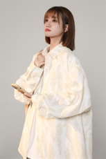 C8026/P40春装新款现货中性风印花宽松简约衬衣男女衬衫上衣潮，女装衬衫，电商A141