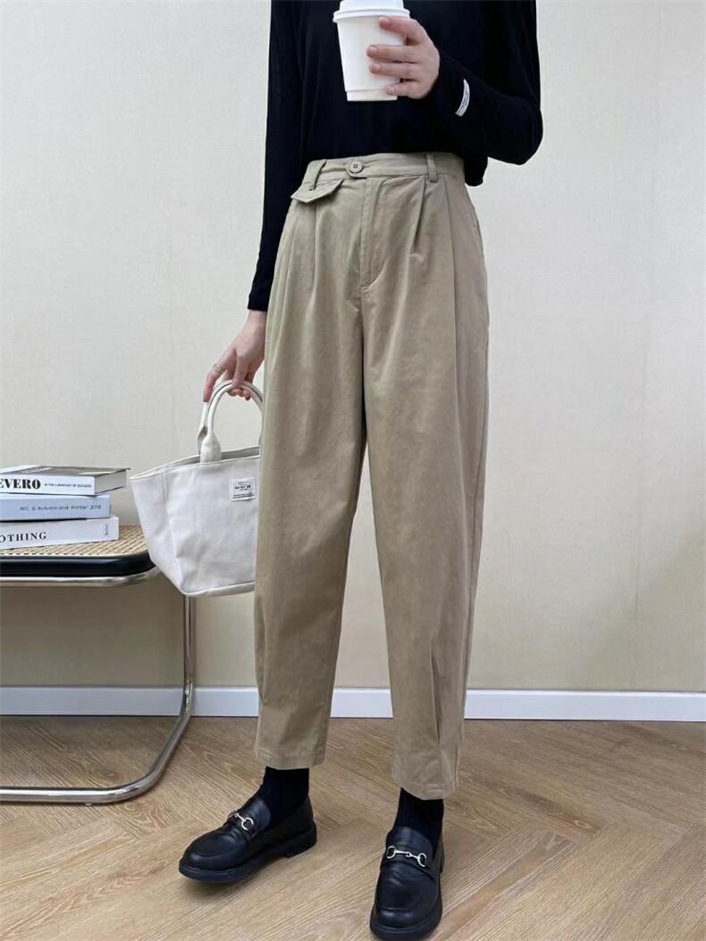 三色小兜盖休闲裤MLXL，女装休闲裤，Y·Z 羽倬