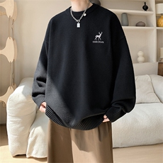 650克重磅不掉色抗起球广东高品质刺绣毛衣MY251-P58控88，男装针织衫/毛衣，电商B219A