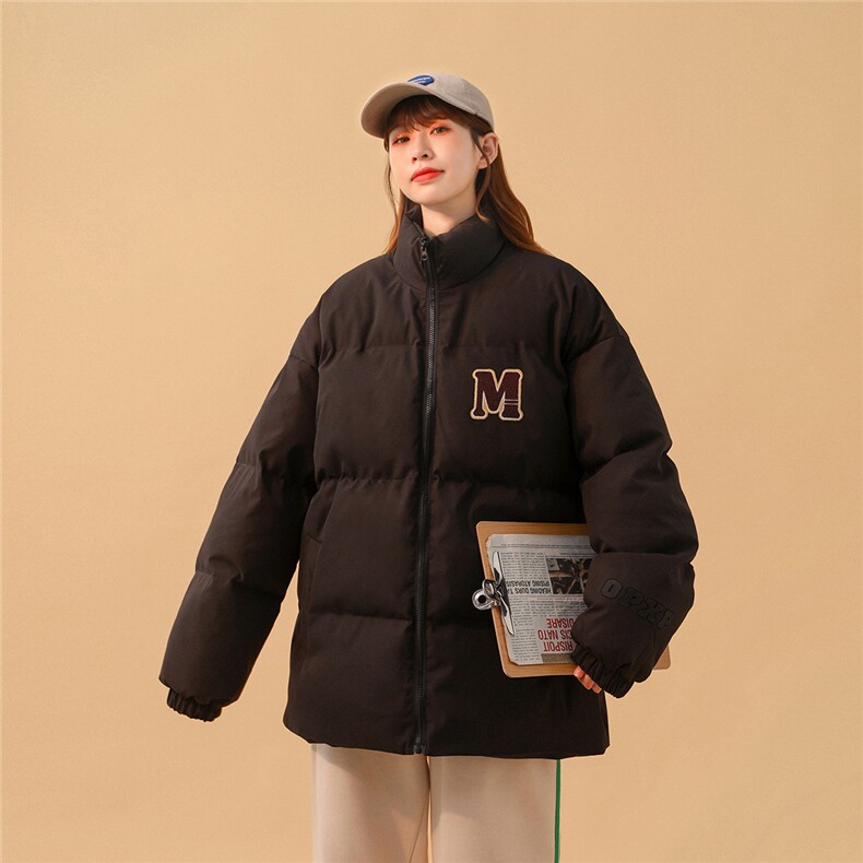2025冬季新款毛巾绣英文字母M男士棉衣棉服外套M2052/P60控88,男装棉衣,电商A148-1