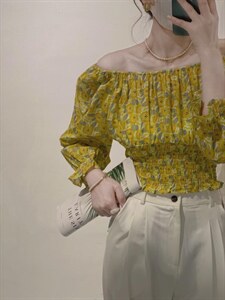 韩系两穿小花上衣图片