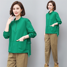 新款半高领卫衣女长袖2024春秋韩版宽松休闲百搭洋气套头T恤上衣，女装卫衣/绒衫，璐依舞