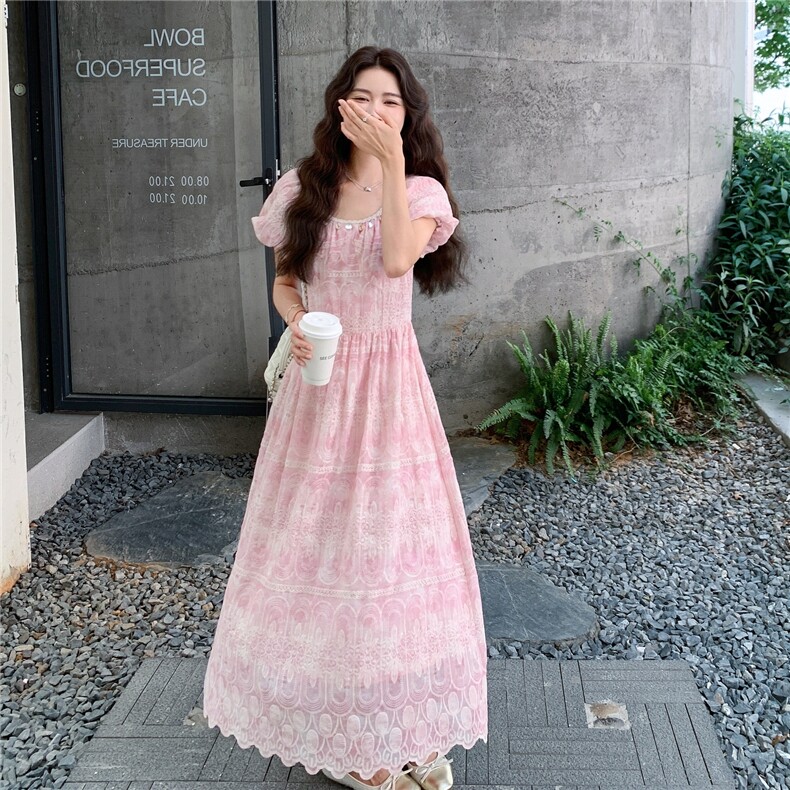 新品现货2025夏装蕾丝刺绣连衣裙2C116-2537-P145-K199,女装连衣裙,2C116