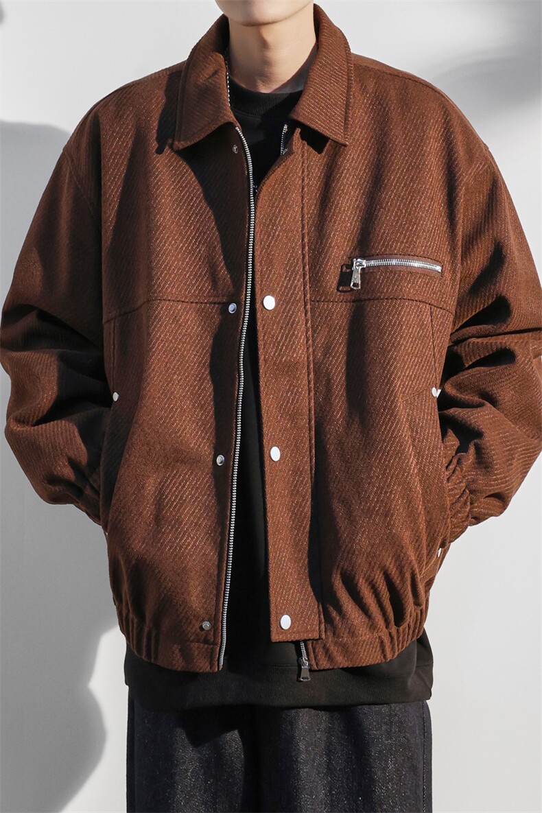 JK8869-P87L-9XL2025秋冬新款翻领工装夹克外套控158,男装夹克,星座109
