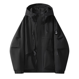 春秋户外冲锋衣男女同款防风防水连帽工装外套登山服夹克2481-P75图片