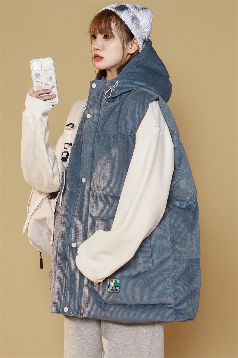 冬款中性加厚休闲连帽棉服马甲背心棉衣外套男士8130-P95控价118,男装背心/马甲,电商A441-1