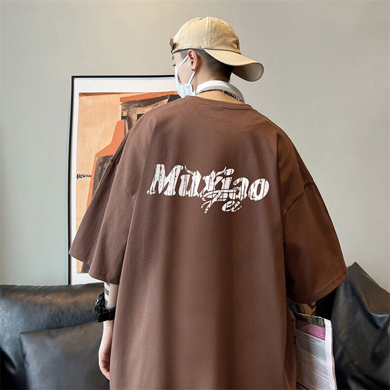 量大优可提供视频2024夏季新款美式短袖T恤D223A-T2402-P18,男装T恤,电商019-1