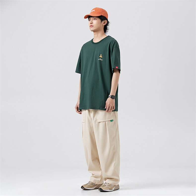 外27-2GANYOU240g后背字母印花T恤TX32-P38,男装T恤,新杭派外27-2