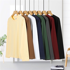 休闲纯色长袖T恤 7A抗菌圆领长袖T恤 240克 32支 313B-A5010-P28,男装T恤,星座313B,四季星座 休闲纯色长袖T恤 7A抗菌圆领长袖T恤 240克 32支 313B-A5010-P28,男装T恤,星座313B,四季星座